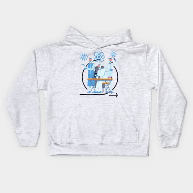 Workers in Laboratory Kids Hoodie by Zobayer